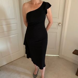 Black One Shoulder Dress (size 4-6)